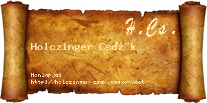 Holczinger Csák névjegykártya